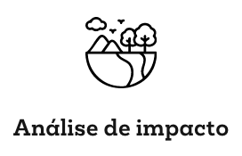 Ícone simbolizando a análise de impacto, uma funcionalidade da umgrauemeio que auxilia na compreensão dos danos causados pelos incêndios, fornecendo insights estratégicos para tomadas de decisão.