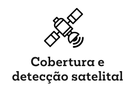 Ícone representando a cobertura e detecção satelital, uma solução complementar oferecida pela umgrauemeio para monitoramento e prevenção de incêndios florestais e agrícolas em grandes áreas.
